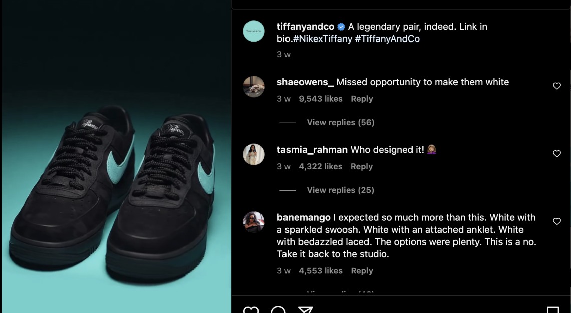 Tiffany and Co x Nike Announce Accessory Collab