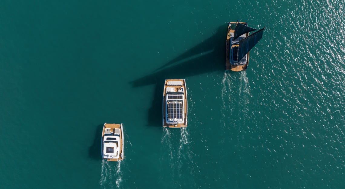 three Sunreef Yachts from their eco range