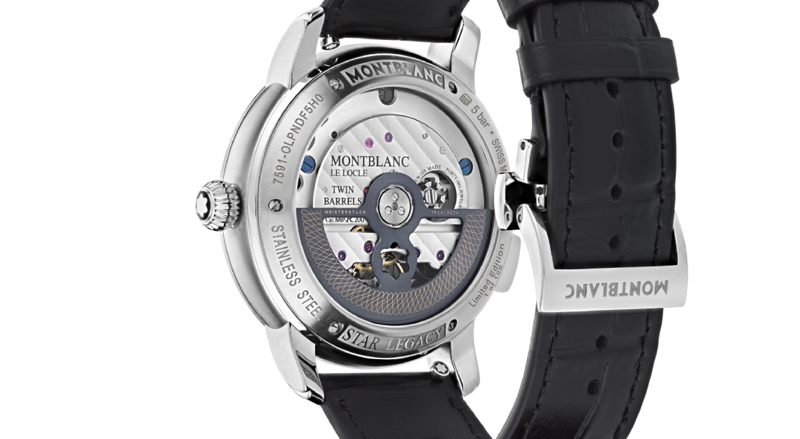 the movement of the Montblanc star legacy Rieussec Chronograph