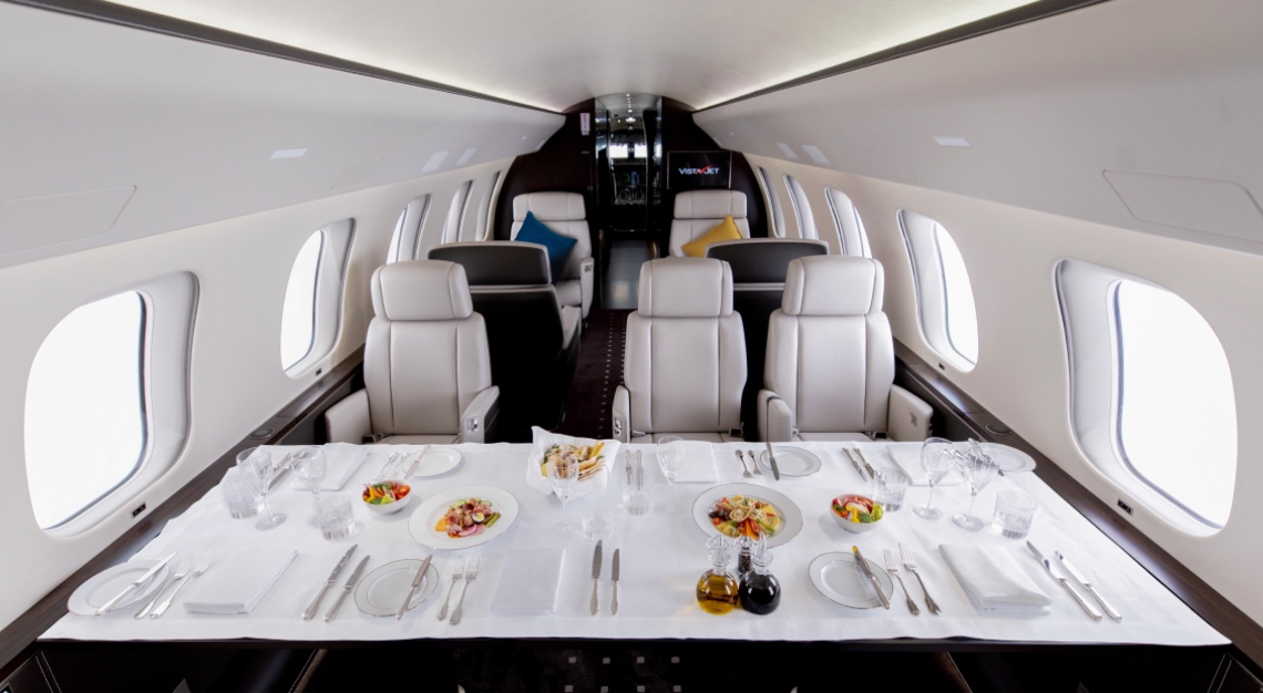 interior of a jet under vistajet