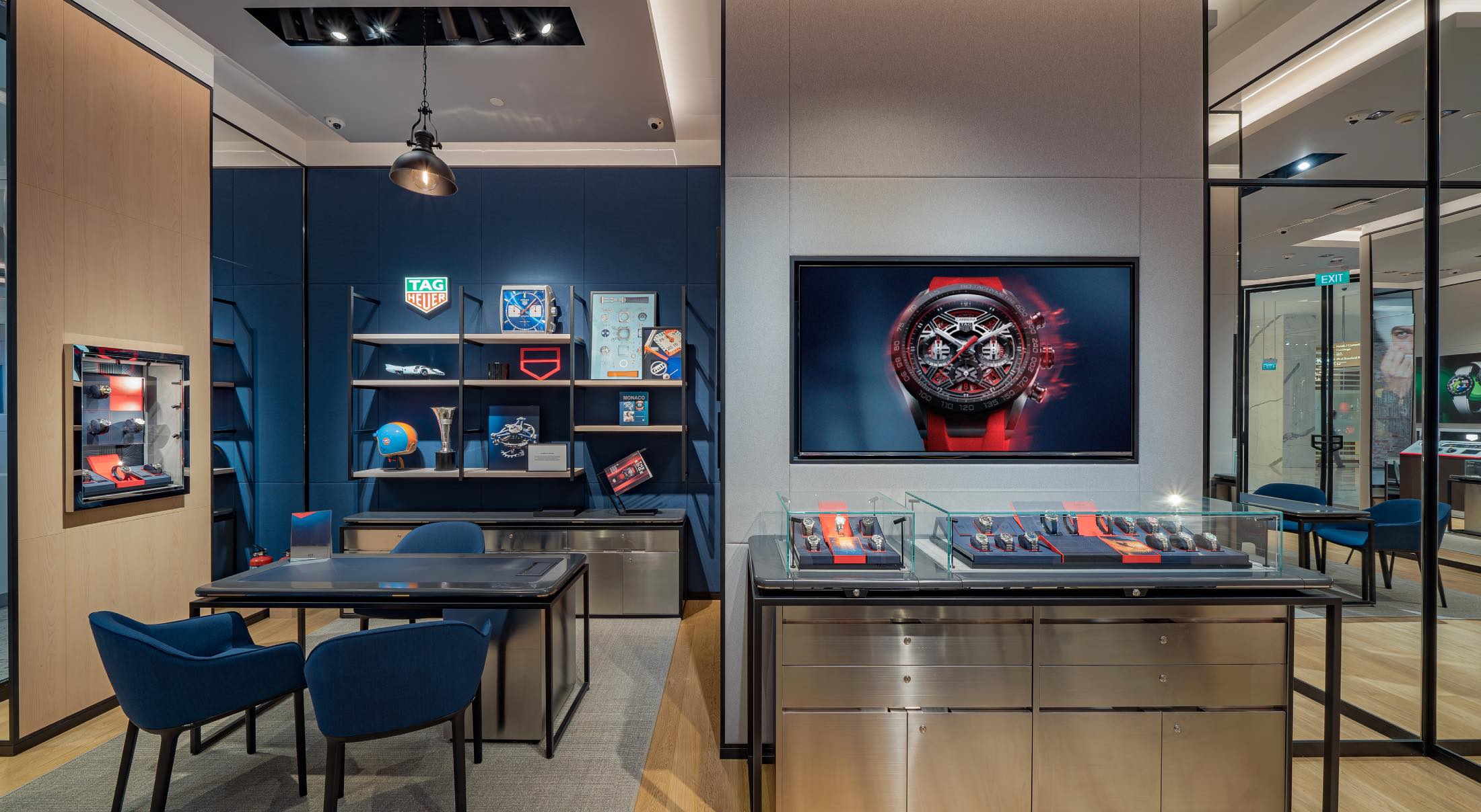 inside TAG Heuer Raffles City boutique