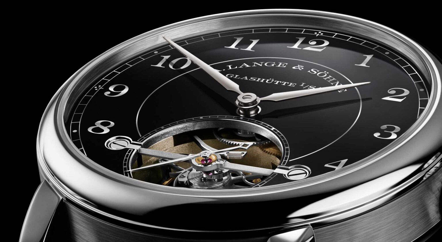 A. Lange & Söhne's new 1815 Tourbillon in black grand feu enamel - Robb ...
